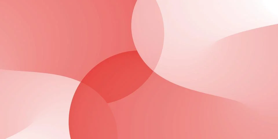 Minimalist abstract background with overlapping red and pink curvy, swirly .. Stock Illustration