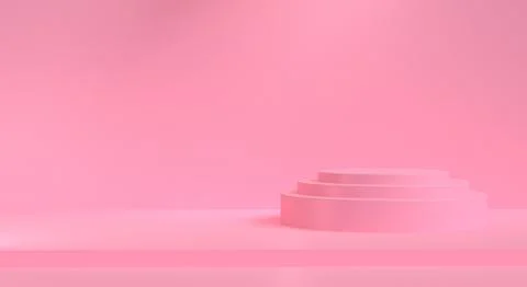 Minimalist abstract background, Pink primitive geometrical figures, pastel co Stock Illustration