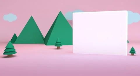 Minimalist abstract background, primitive geometrical figures, pastel colors, Stock Illustration