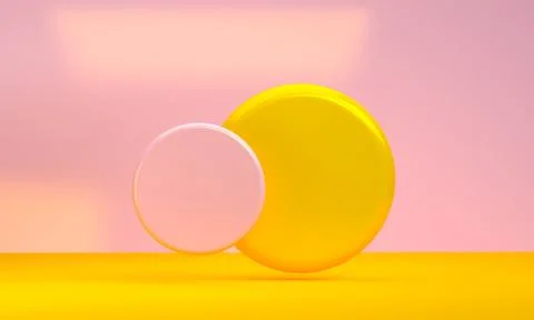 Minimalist abstract background, primitive geometrical figures, pastel colors, Stock Illustration