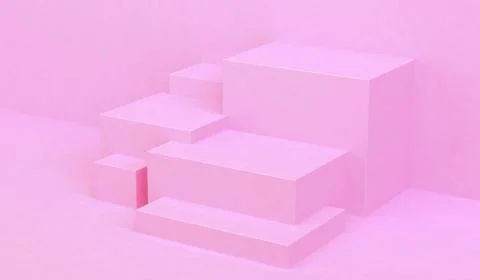 Minimalist abstract background, primitive geometrical figures, pastel colors, Stock Illustration