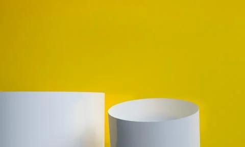 Minimalist abstract background, primitive geometrical figures, pastel colors, Stock Illustration