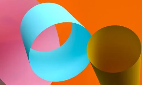 Minimalist abstract background, primitive geometrical figures, pastel colors, Stock Illustration