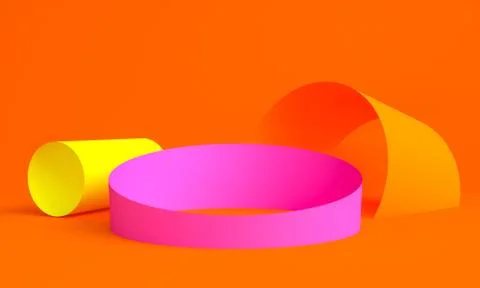 Minimalist abstract background, primitive geometrical figures, pastel colors, Stock Illustration