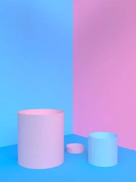 Minimalist abstract background, primitive geometrical figures, pastel colors, Stock Illustration