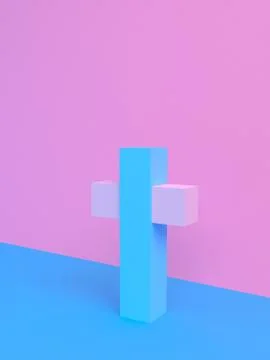 Minimalist abstract background, primitive geometrical figures, pastel colors, Stock-Illustration