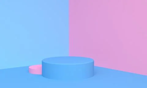 Minimalist abstract background, primitive geometrical figures, pastel colors, Stock Illustration