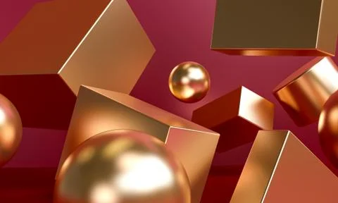 Minimalist abstract background, primitive geometrical figures, pastel colors, Stock Illustration