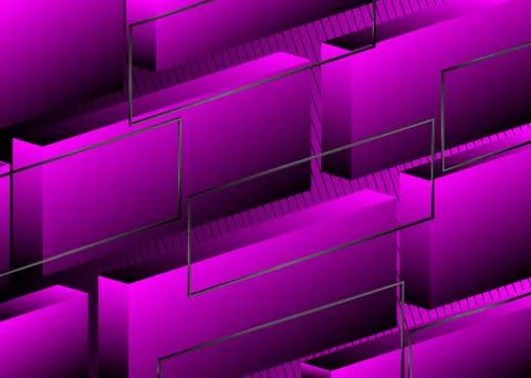Minimalist abstract background with purple rectangles. Vector luxury dark pur Stockillustratie