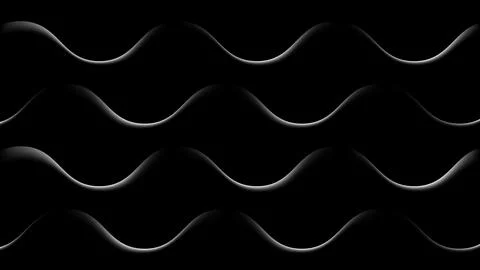 Minimalist abstract background with sleek white wave lines and soft glowing.. Stockillustratie