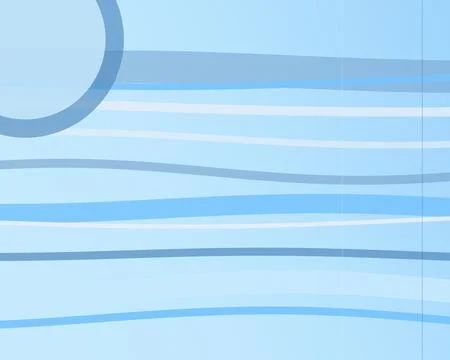 Minimalist abstract background with smooth blue stripes and soft circular s.. Stock Illustration