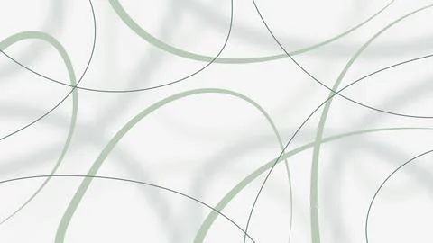 Minimalist abstract background  with smooth sage green vector lines overlap.. Stockillustratie