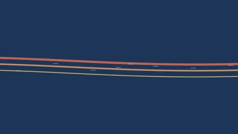 Minimalist abstract background with three curved lines on a dark blue field Stock Footage 336263236