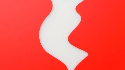 Minimalist abstract background with voluminous curves and soft shadows. Stock Illustration