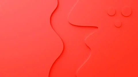 Minimalist abstract background with voluminous curves and soft shadows. Stock Illustration