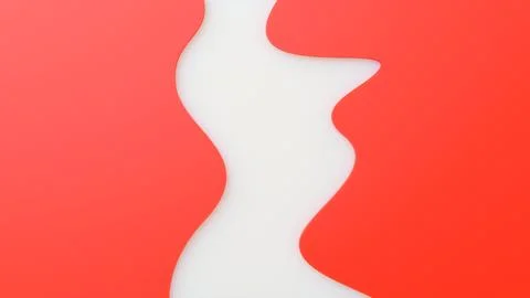 Minimalist abstract background with voluminous curves and soft shadows. Stock Illustration