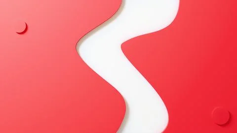 Minimalist abstract background with voluminous curves and soft shadows. Stock Illustration