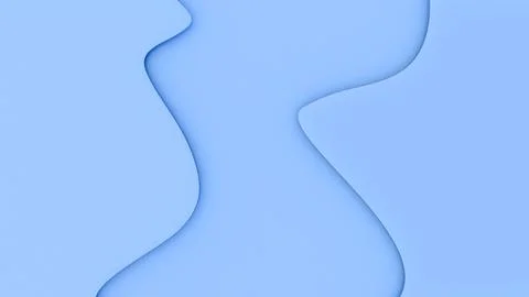 Minimalist abstract background with voluminous curves and soft shadows. Stock Illustration