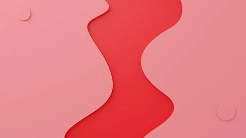 Minimalist abstract background with voluminous curves and soft shadows. Stock Illustration