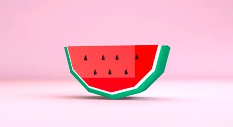 Minimalist abstract background, Watermelon primitive geometrical figures, pas Stock Illustration