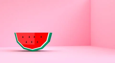 Minimalist abstract background, Watermelon primitive geometrical figures, pas Stock-Illustration