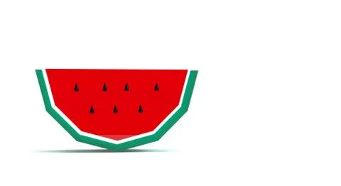 Minimalist abstract background, Watermelon primitive geometrical figures, pas Stock Illustration