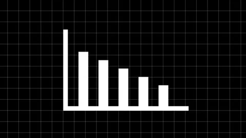 Minimalist abstract bar chart with upward trend Stock Footage 333685346