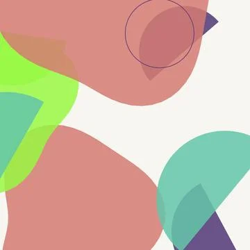 Minimalist Abstract Boho Background with Colorful Organic Shapes Stockillustratie