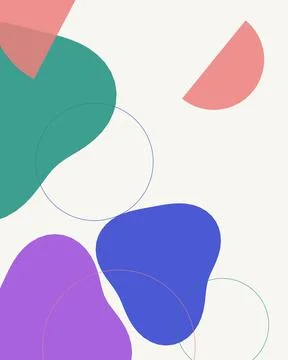 Minimalist Abstract Boho Background with Organic Shapes and Geometric Circl.. Stockillustratie