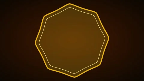 Minimalist abstract brown hexagon shape on solid dark background Stock Footage 343632577