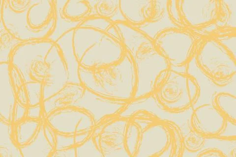 Minimalist abstract brush stroke in the shape of yellow circles.Templates for Stock Illustration