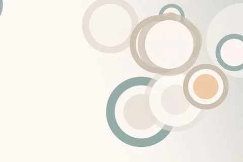 A minimalist abstract circle design with soft beige and teal tones, creatin.. Ilustración de archivo