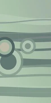 Minimalist abstract circles pattern in muted teal and gray, creating a calm.. 스톡 일러스트