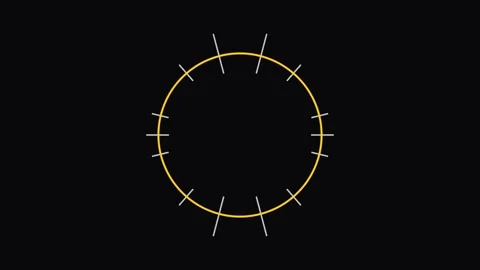 Minimalist Abstract Circular Graphic Pattern on Black Background Design Eleme Stock Footage 343631642