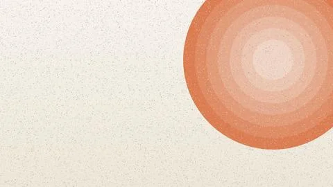 Minimalist abstract circular pattern with gradient fill on speckled backgroun Stock Illustration
