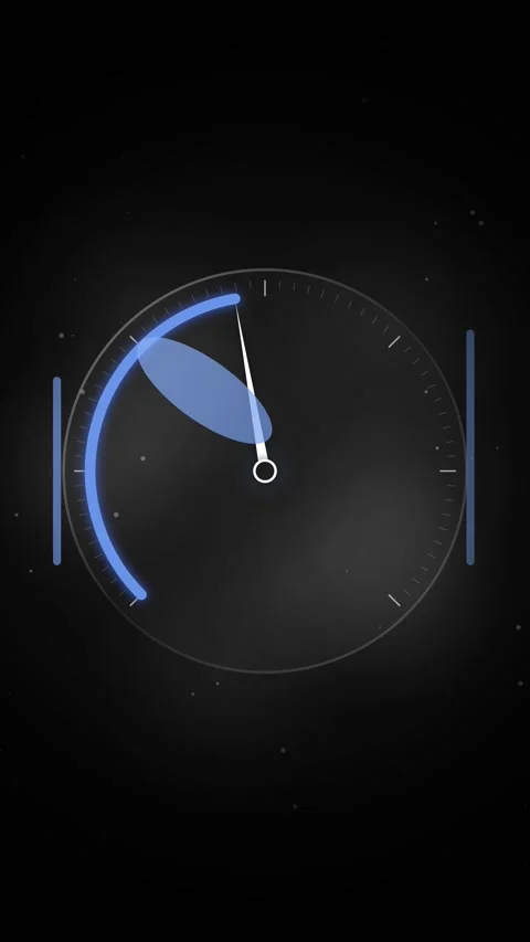 Minimalist abstract clock interface showing precise time lapse or countdown.. Stock Footage 345493588