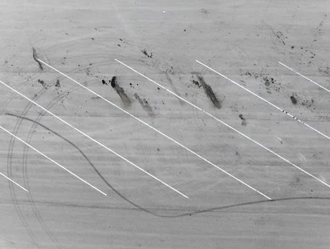 Minimalist abstract composition of diagonal white lines on gray background Stock Photos