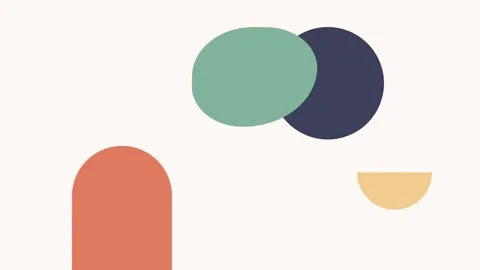 Minimalist abstract composition featuring geometric shapes in muted colors Video stock 335118268