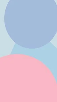 Minimalist abstract composition of overlapping circles and angular forms in.. Stock Illustration
