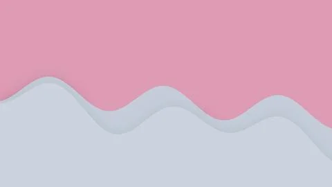 A minimalist abstract composition of soft layered waves in blush pink and c.. Illustrazione stock