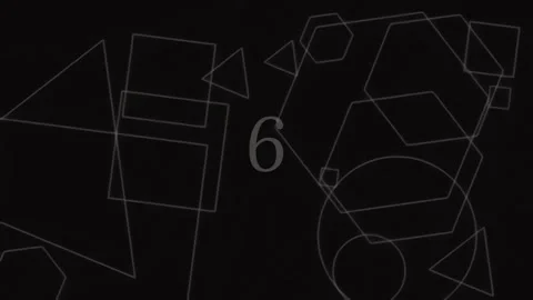 Minimalist abstract concept of number nine on dark seamless background Stock Footage 342206235