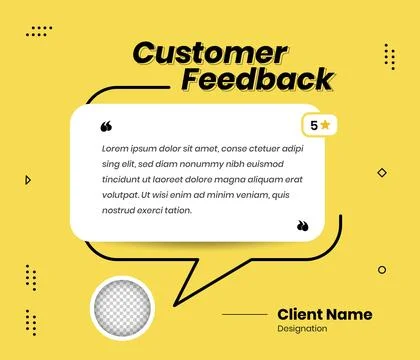 Minimalist Abstract Corporate Client Feedback Testimonial Social Media Post Stock Illustration