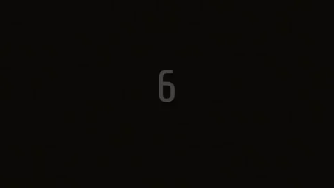 Minimalist abstract count of nine digit display on black screen background Stock Footage 342206233