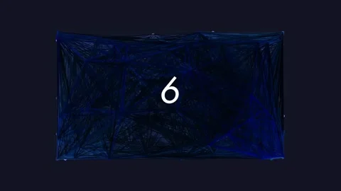Minimalist abstract dark background with glowing neon circle lines Stock Footage 342093811