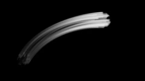 Minimalist abstract design featuring a dynamic white brush stroke against a deep 스톡 동영상 281788297