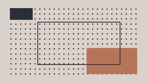 Minimalist Abstract Design with Rectangles Dotted Stock Illustration