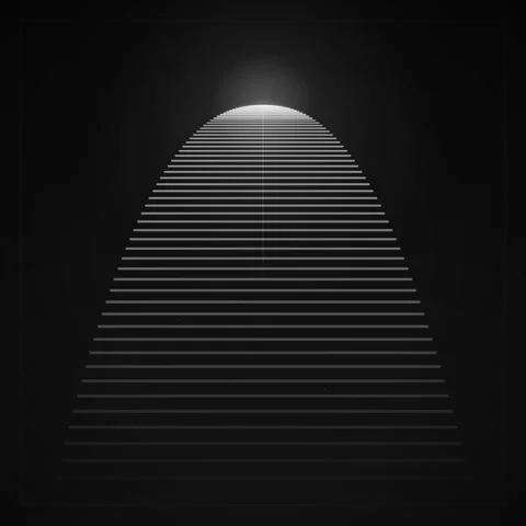 Minimalist abstract diagonal gradient lines on black background Stock Footage 344778095