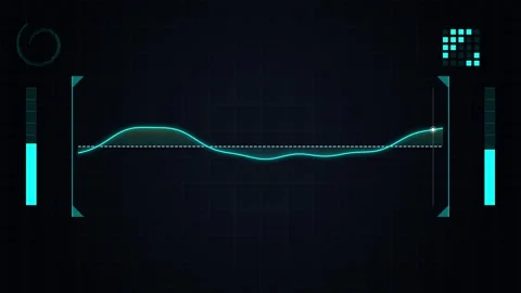 Minimalist abstract digital wave equalizer animation background loop Stock Footage 344643200