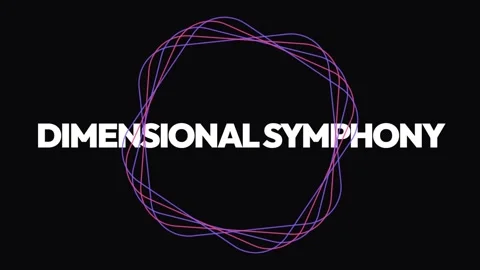 Minimalist abstract dimensional symphony art on black background Stock Footage 337656100