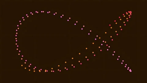 Minimalist abstract dot line pattern illustration graphic element on dark b.. Stock Footage 340378139
